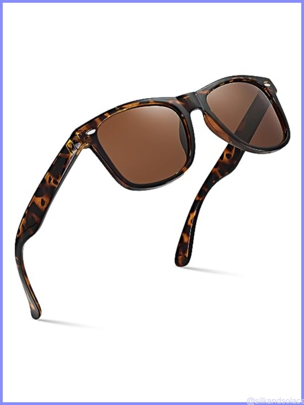 Polarized UV400 Square Sunglasses Unisex Retro Full Frame Lightweight